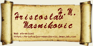 Hristoslav Masniković vizit kartica